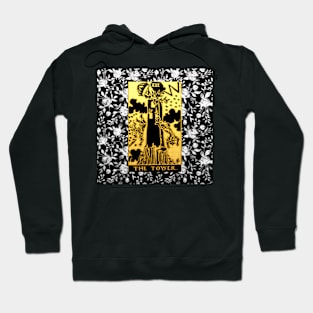 Floral Tarot Print - The Tower Hoodie